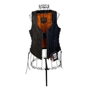 Milwaukee Leather Womens Side Lace Vest NWT Size S #1005